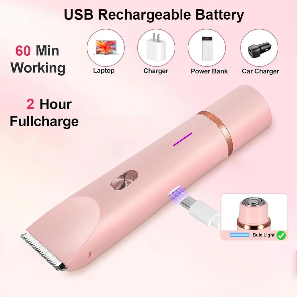 AuraSkin™ - 2 in 1 Painless Bikini & Facial Hair Trimmer