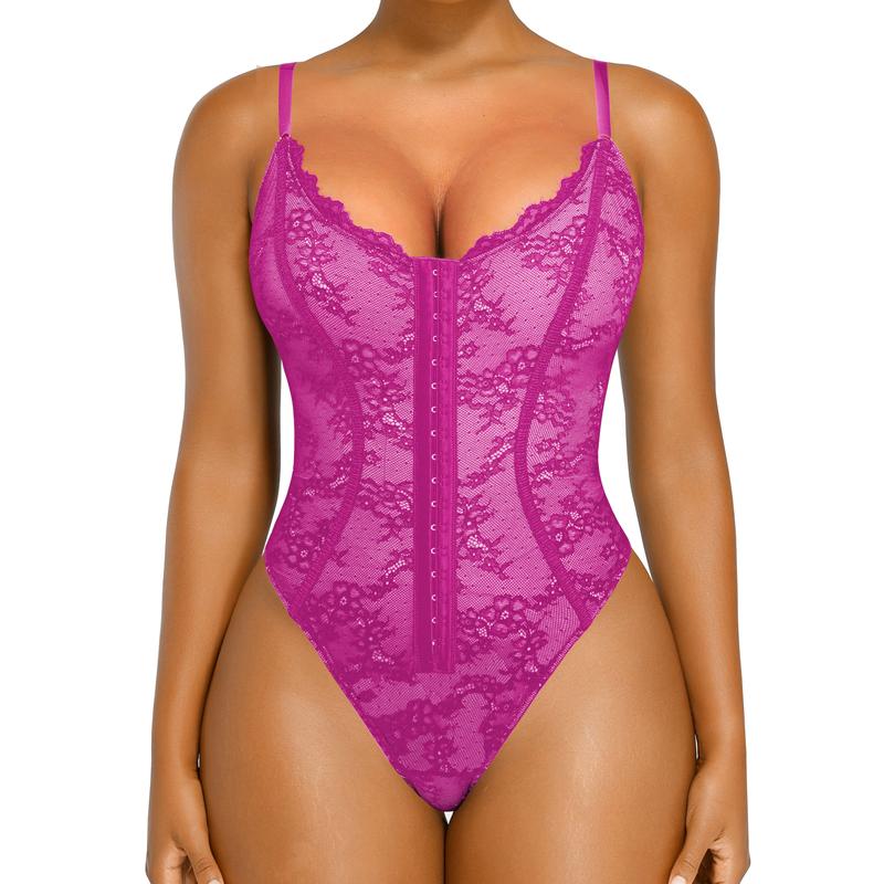 Lace Glamour Thong Hourglass Bodysuit