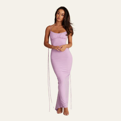 ST TROPEZ RÜCKENFREIES KLEID MIT RÜSCHEN