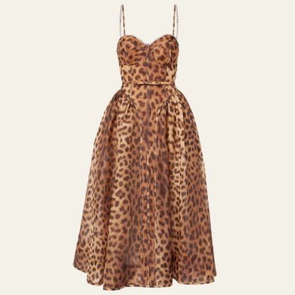 MONACO LEOPARD KORSETTKLEID