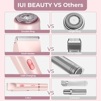AuraSkin™ - 2 in 1 Painless Bikini & Facial Hair Trimmer