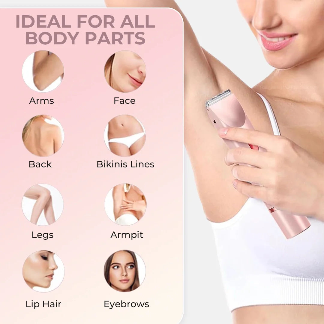 AuraSkin™ - 2 in 1 Painless Bikini & Facial Hair Trimmer