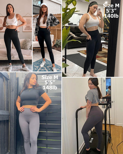Tummy Control Butt Lifting Seamless Leggings with Pockets Squat Proof