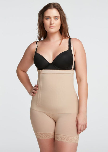 BootyBoosting High-Waist Side Zip Shorts