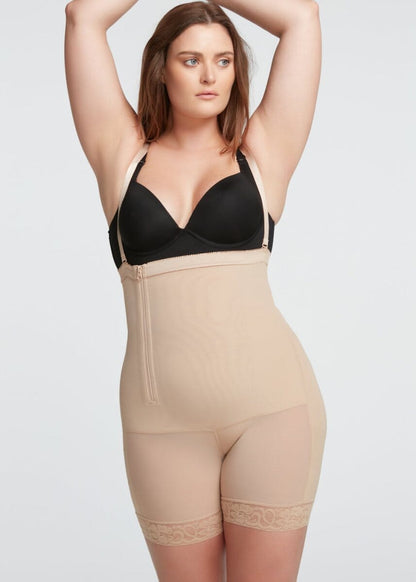 BootyBoosting High-Waist Side Zip Shorts