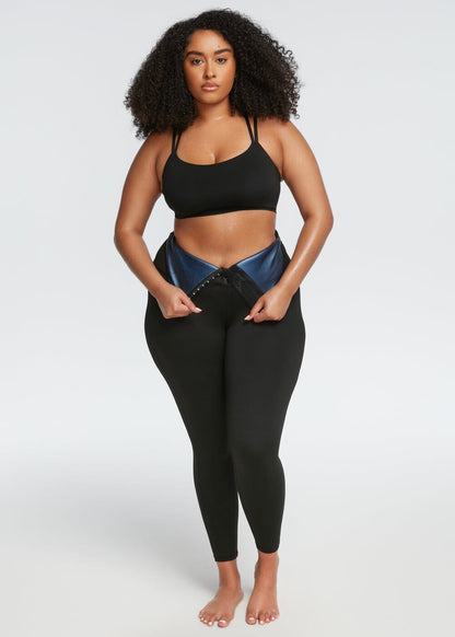 Schlankmachende und Anti-Cellulite-Leggings, die das Schwitzen fördern. 