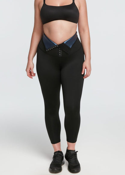 Schlankmachende und Anti-Cellulite-Leggings, die das Schwitzen fördern. 