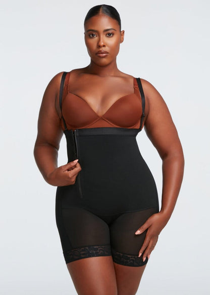 BootyBoosting High-Waist Side Zip Shorts