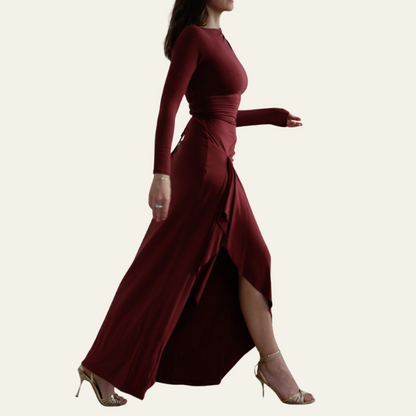 ROBE LONGUE À MANCHES LONGUES VENICE