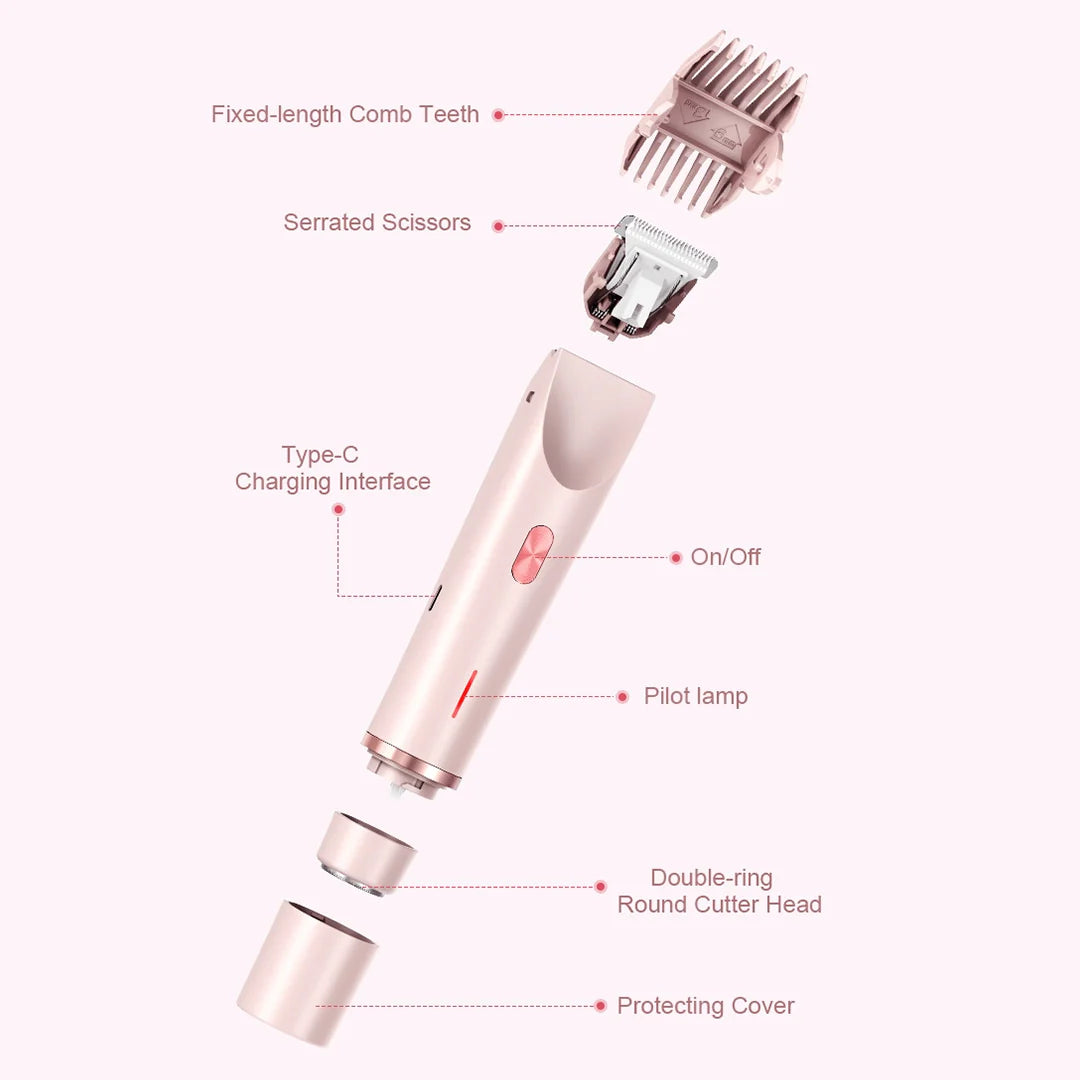 AuraSkin™ - 2 in 1 Painless Bikini & Facial Hair Trimmer