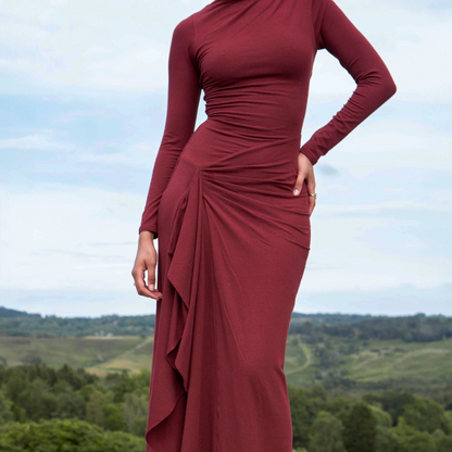 ROBE LONGUE À MANCHES LONGUES VENICE
