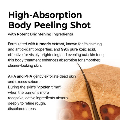 Peel Shot Keratin Care Kojic Acid Turmeric Spray + FREE GIFTS