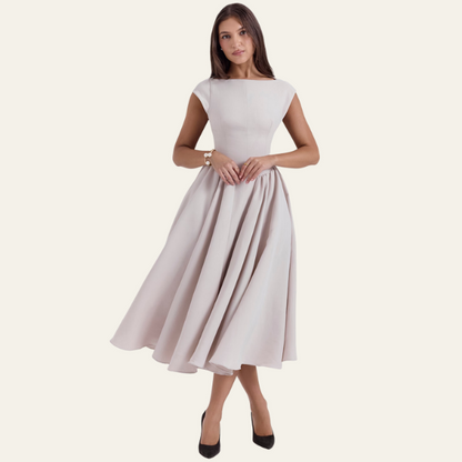 VIENNA SATIN MIDI DRESS
