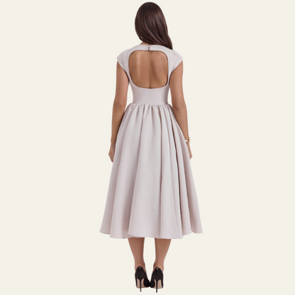 VIENNA SATIN MIDI DRESS
