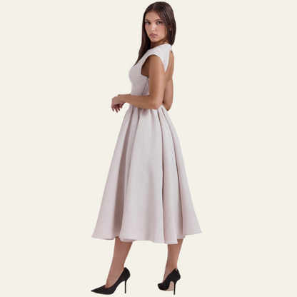 VIENNA SATIN MIDI DRESS