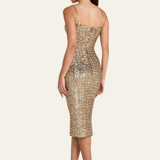 MONACO GOLD KLEID
