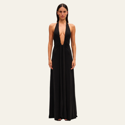 BEVERLY HILLS CUPRO MAXI DRESS