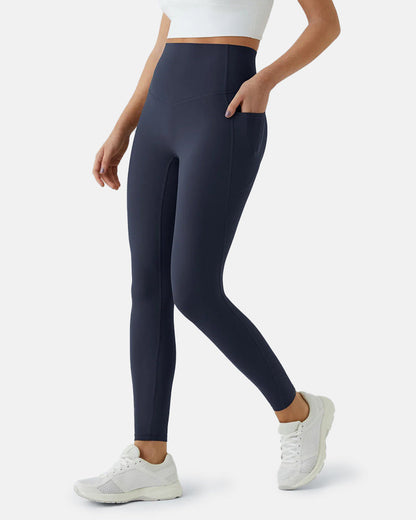 Tummy Control Butt Lifting Seamless Leggings with Pockets Squat Proof