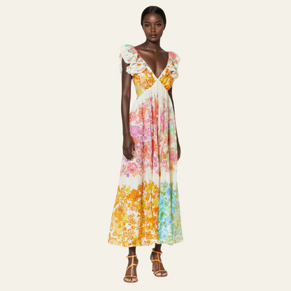 ROBE MAXI À FLEURS DE FLORENCE