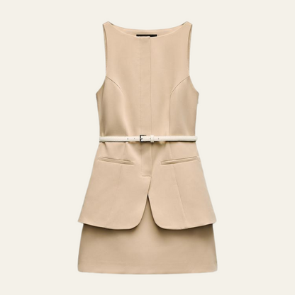CAPRI BELTED MINI DRESS