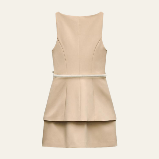 CAPRI BELTED MINI DRESS