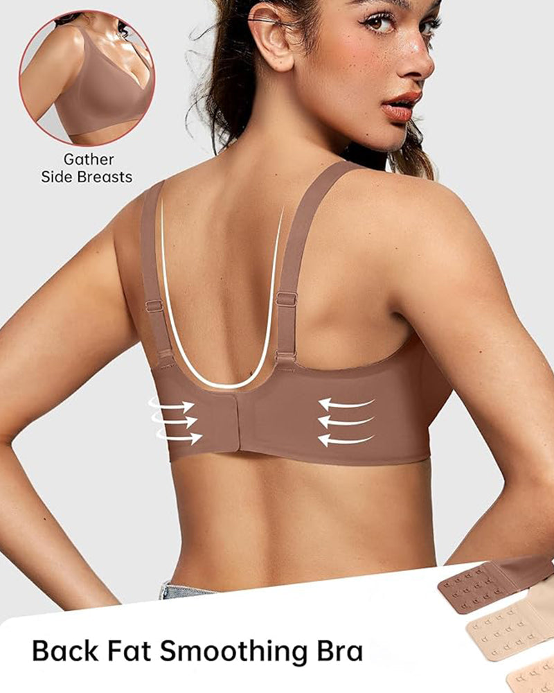 Seamless Deep V Jelly Push-Up Wireless Bra