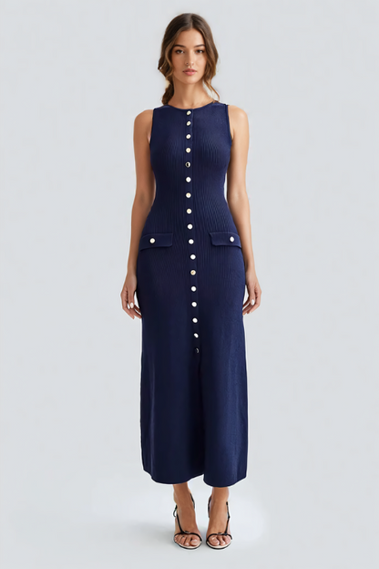 PARIS MAXIKLEID MIT KNÖPFEN