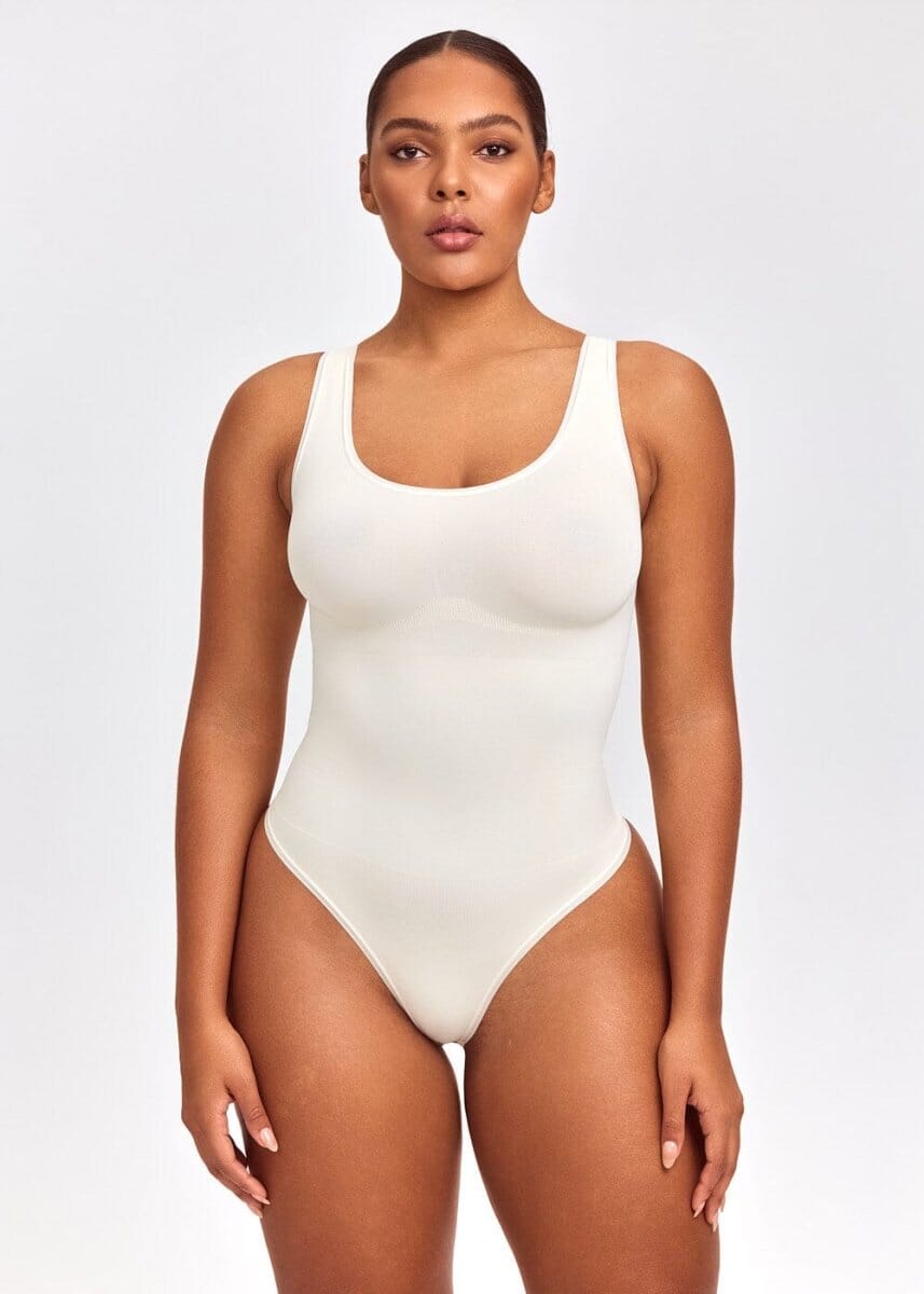 Shaping Tank Bodysuit Thong - She's Waisted
