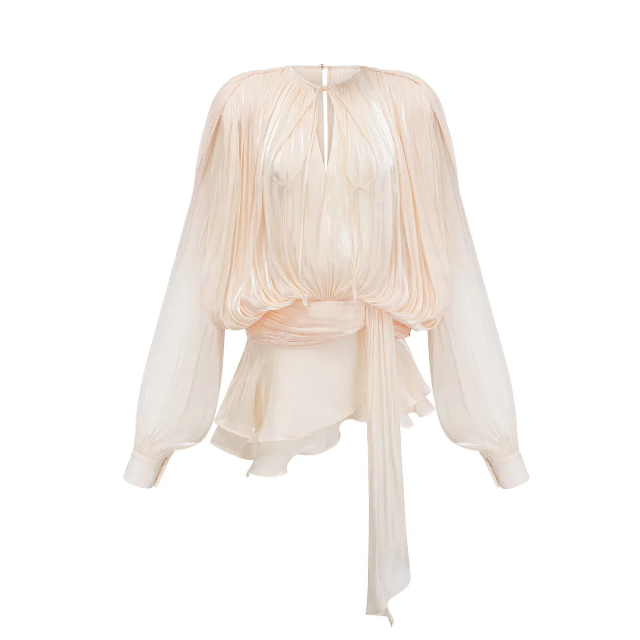 Full Pleated Ruffled Mini Dress