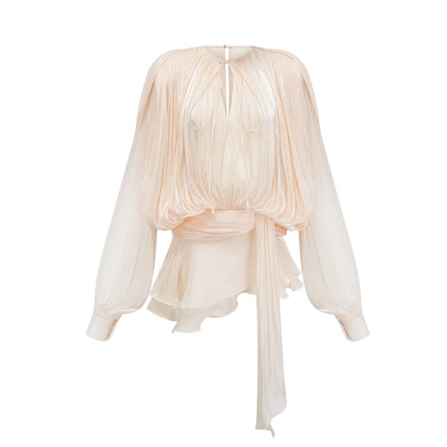 Full Pleated Ruffled Mini Dress