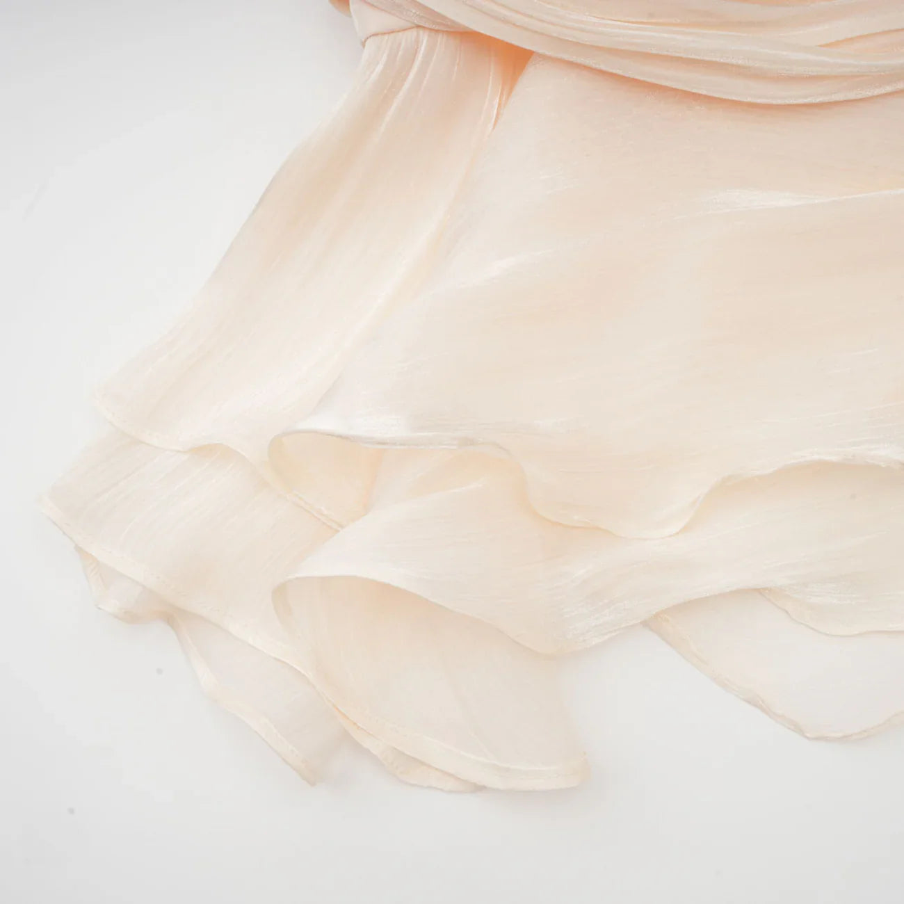Full Pleated Ruffled Mini Dress