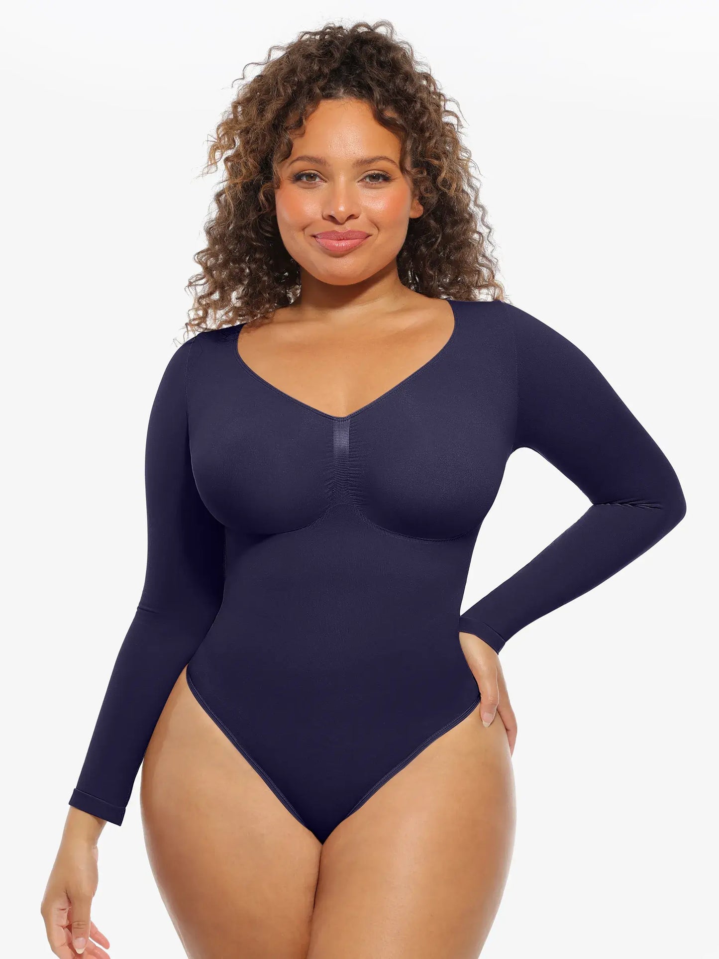 Seamless Supportive Long Sleeve Tummy Control Bodysuit