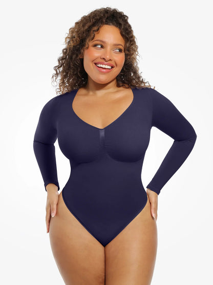 Seamless Supportive Long Sleeve Tummy Control Bodysuit