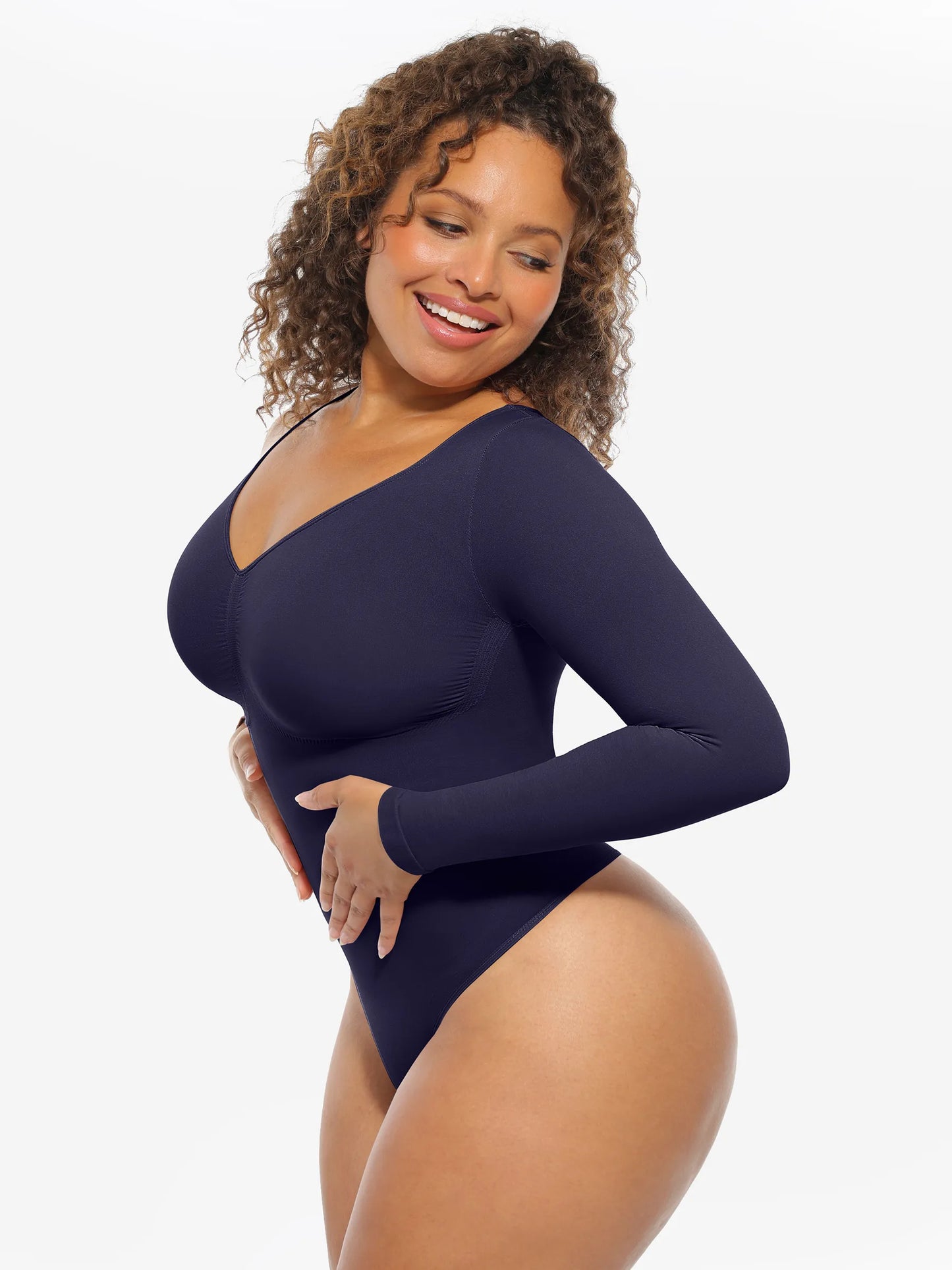 Seamless Supportive Long Sleeve Tummy Control Bodysuit