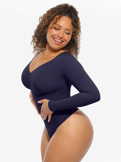 Seamless Supportive Long Sleeve Tummy Control Bodysuit