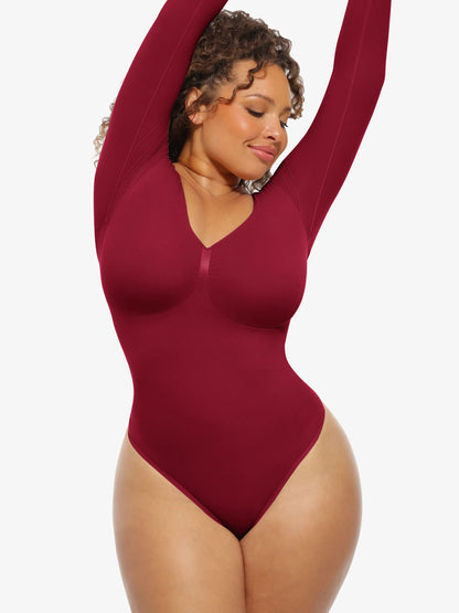Seamless Supportive Long Sleeve Tummy Control Bodysuit