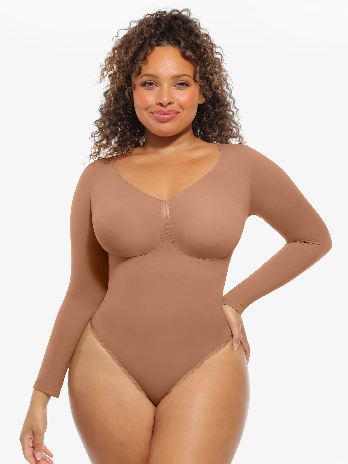 Seamless Supportive Long Sleeve Tummy Control Bodysuit