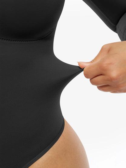 Seamless Supportive Long Sleeve Tummy Control Bodysuit