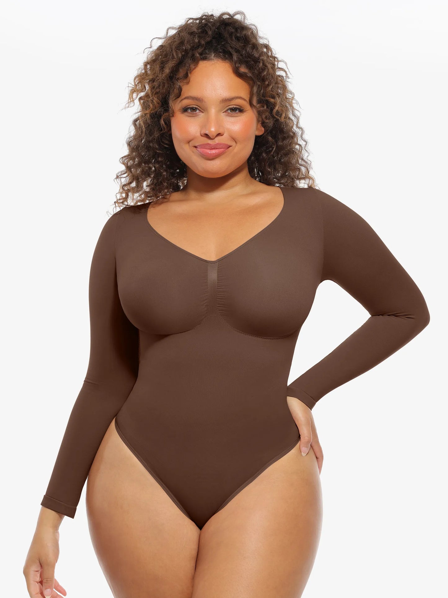 Seamless Supportive Long Sleeve Tummy Control Bodysuit
