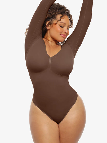 Seamless Supportive Long Sleeve Tummy Control Bodysuit
