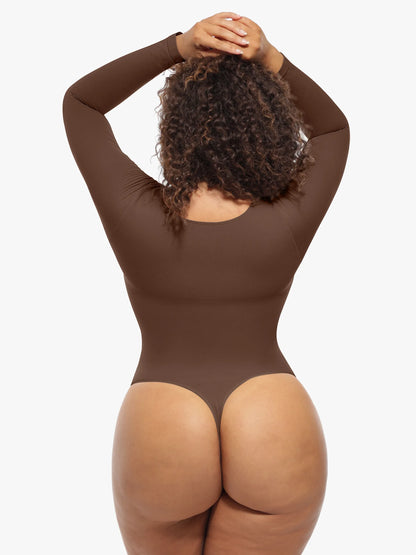Seamless Supportive Long Sleeve Tummy Control Bodysuit