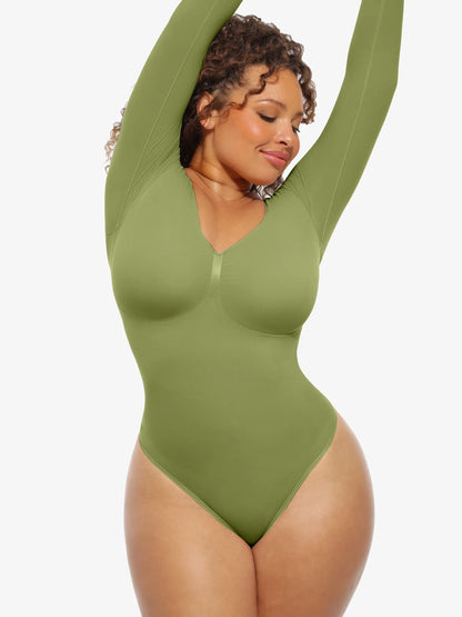 Seamless Supportive Long Sleeve Tummy Control Bodysuit