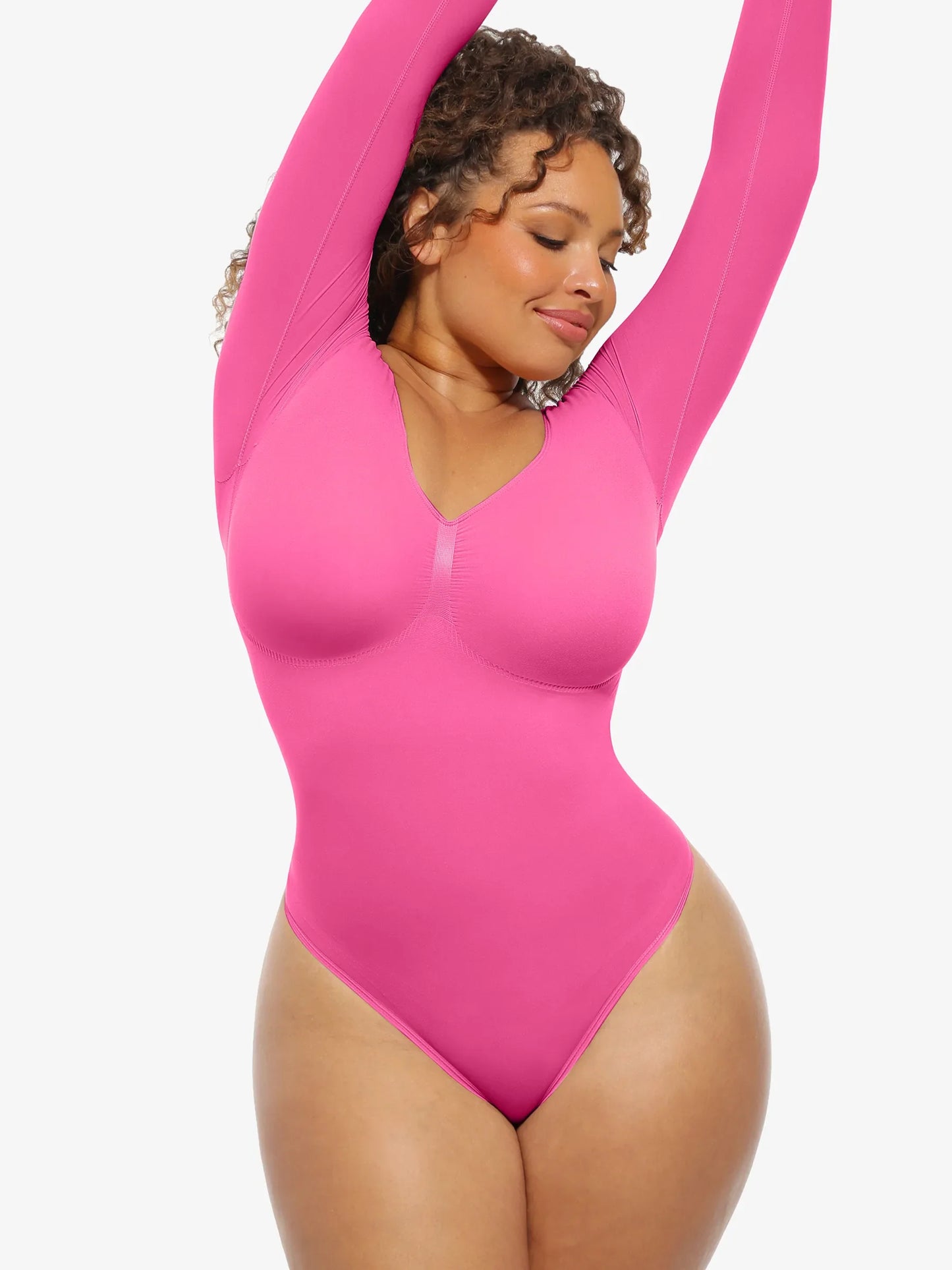Seamless Supportive Long Sleeve Tummy Control Bodysuit