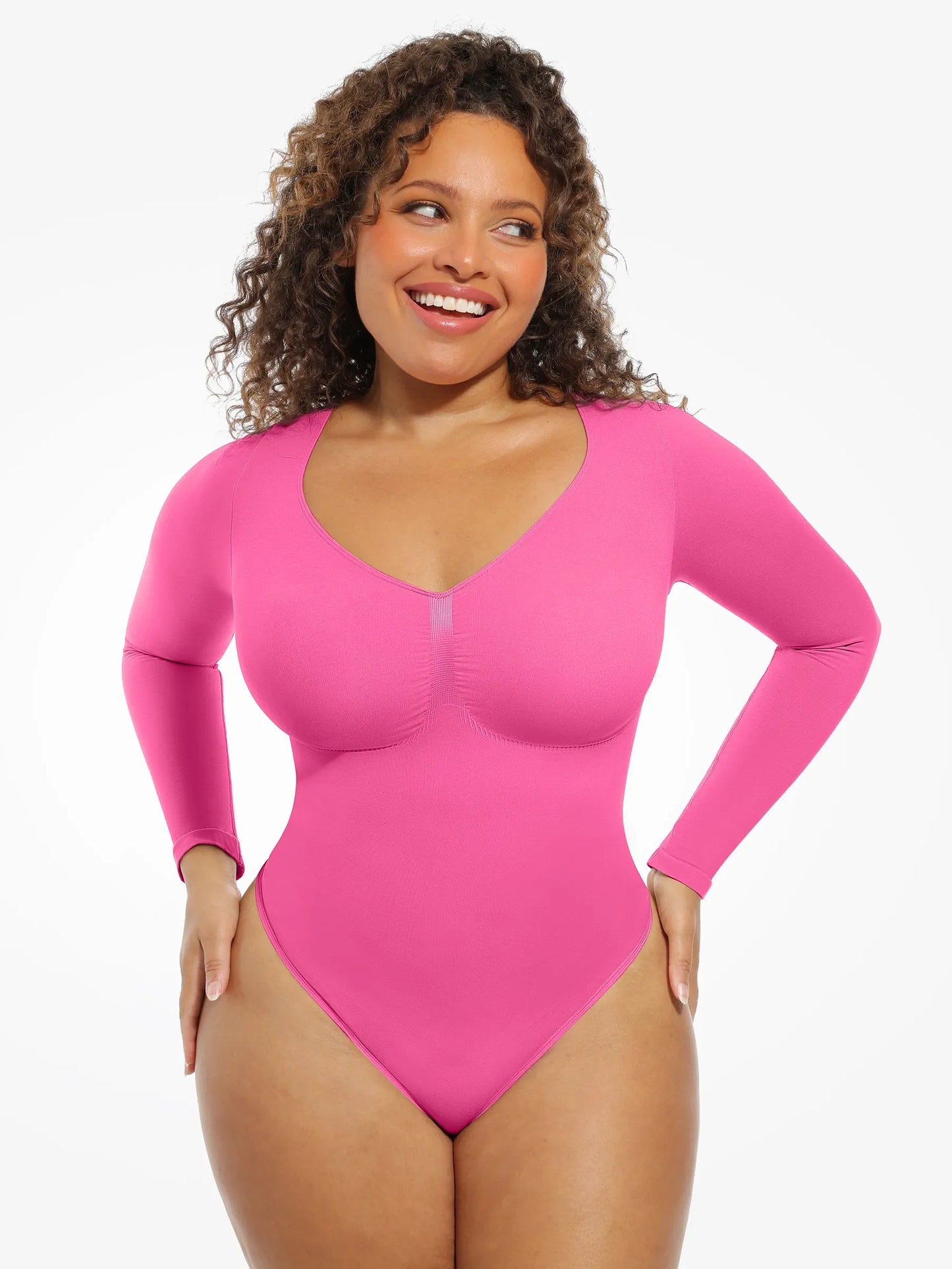 Seamless Supportive Long Sleeve Tummy Control Bodysuit