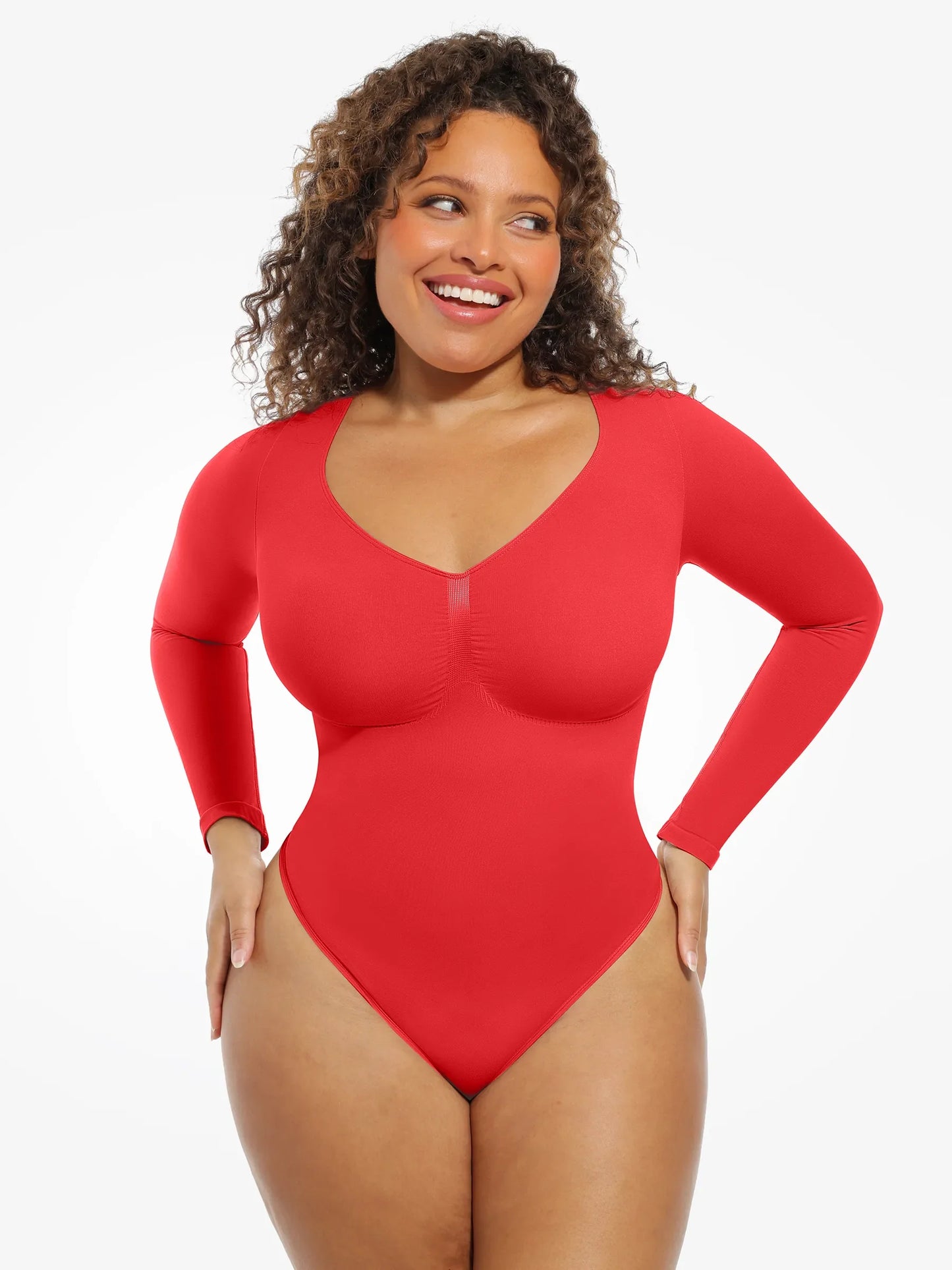 Seamless Supportive Long Sleeve Tummy Control Bodysuit