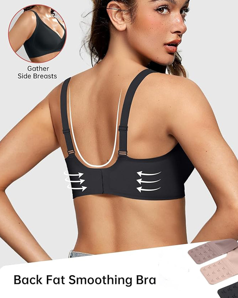 Seamless Deep V Jelly Push-Up Wireless Bra
