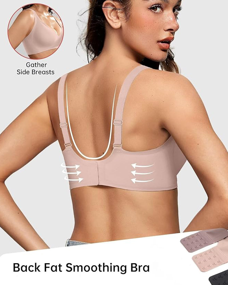 Seamless Deep V Jelly Push-Up Wireless Bra
