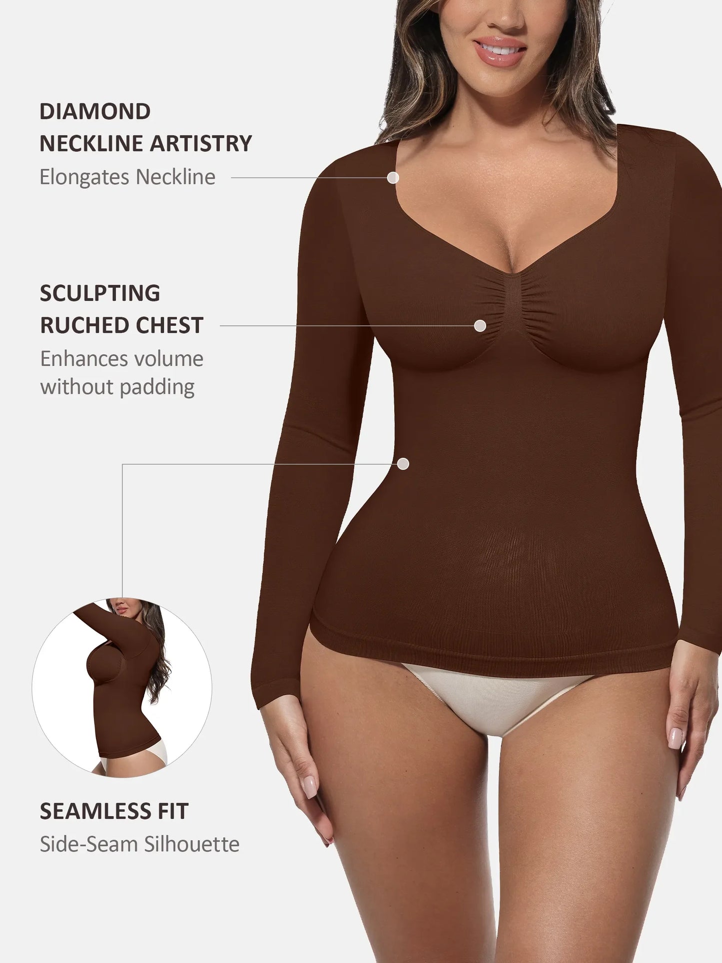 Long Sleeve Shaping Bodysuit