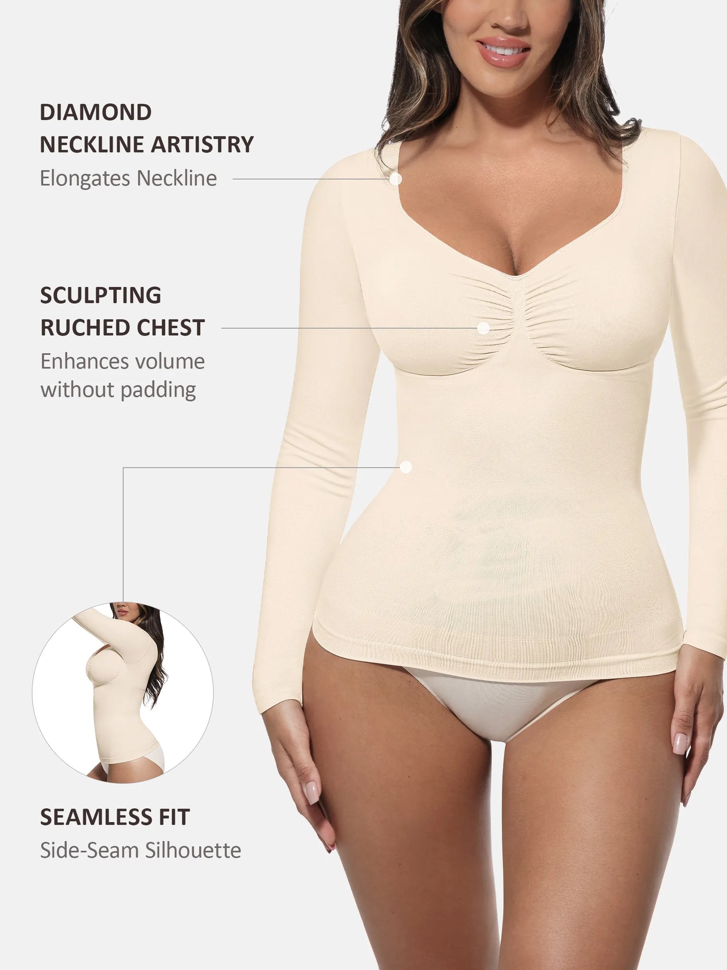 Long Sleeve Shaping Bodysuit