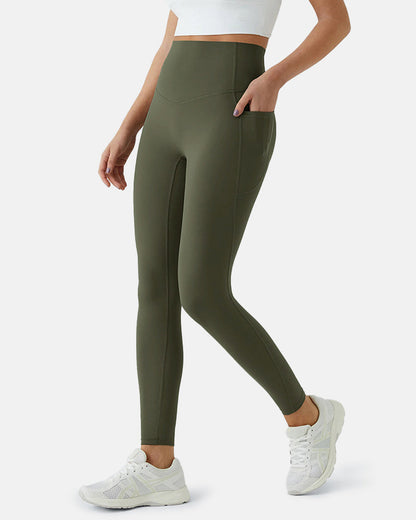 Tummy Control Butt Lifting Seamless Leggings with Pockets Squat Proof